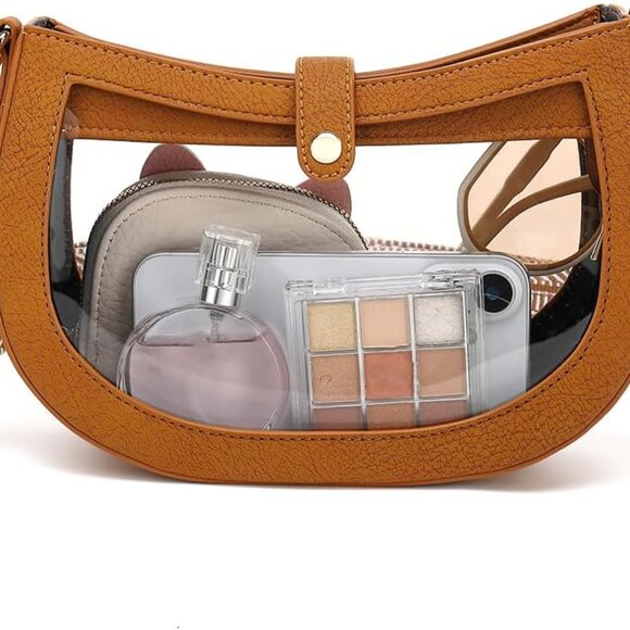 Clear Crossbody Bag Women Stadium Approved See Through for Concerts Sports - Picture 1 of 7